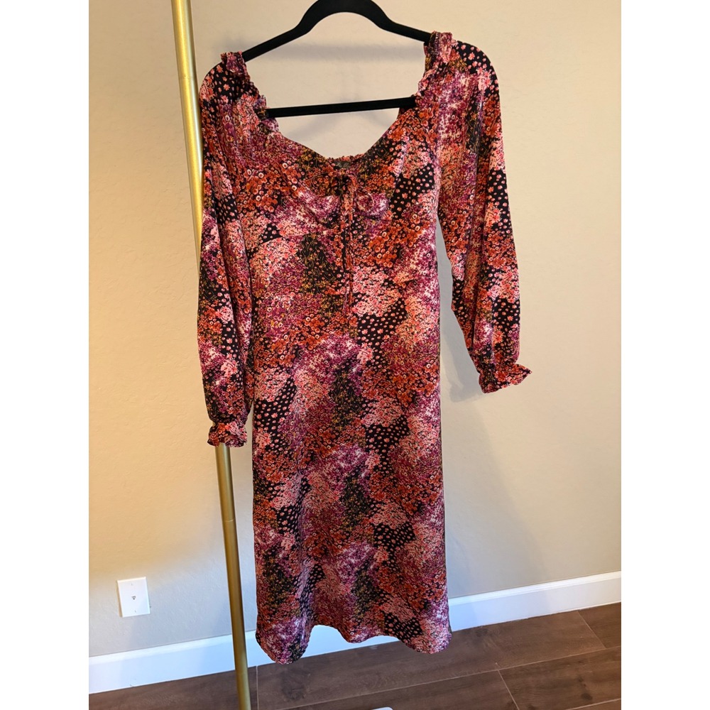 Lily Rose Dress Y2K Babydoll Milkmaid Floral Dress Smocked Fall S Romantic